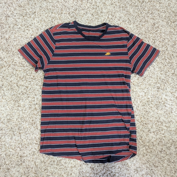 Brooklyn Cloth Navy and Red Striped Tee - Picture 1 of 1